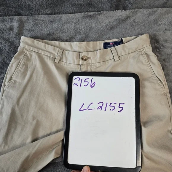 Vineyard Vines Men's Breaker Pants Khaki Tan 34x29 Cotton Twill Chinos Casual - Picture 11 of 11
